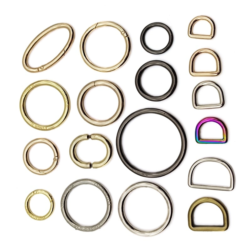 High Quality Brass Round Grommet Metal Eyelet for Garment Customized D Rings Hardware Buckle Ring O Ring