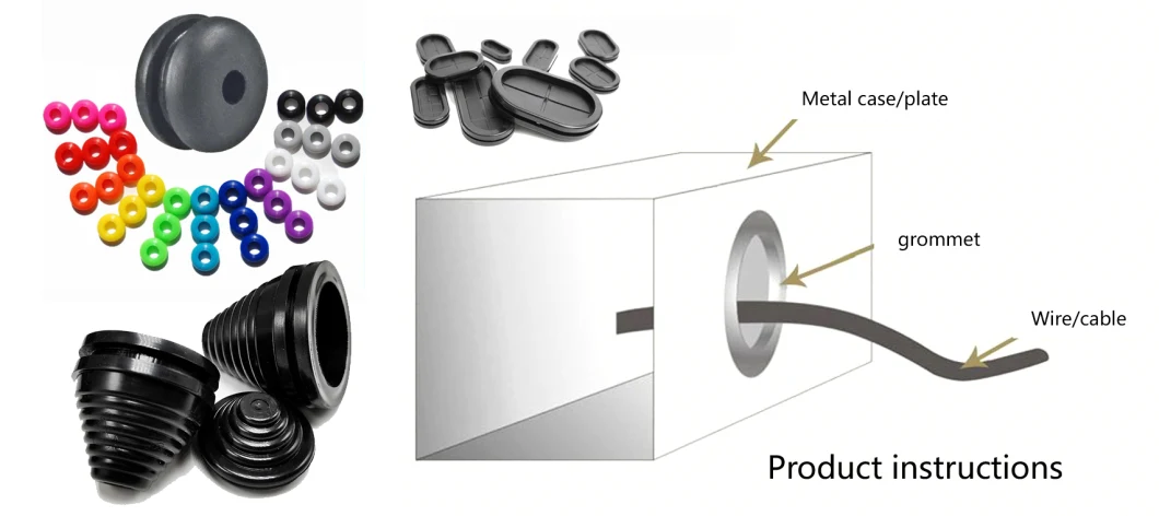 Automotive OEM 1/2′′ Silicone/EPDM/Nitrile Rubber Cable Grommet