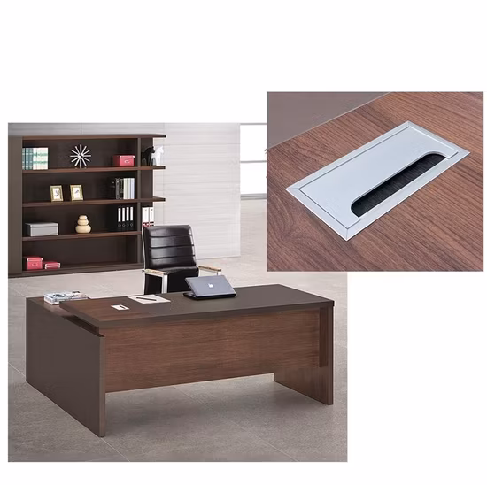 Oeillets de câble de bureau d'ordinateur de boîte d'oeillet de câble de fil en aluminium noir blanc